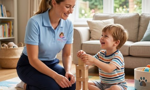 Baby Sitter oficial jugando con NIño