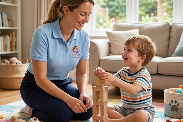 Baby Sitter oficial jugando con NIño
